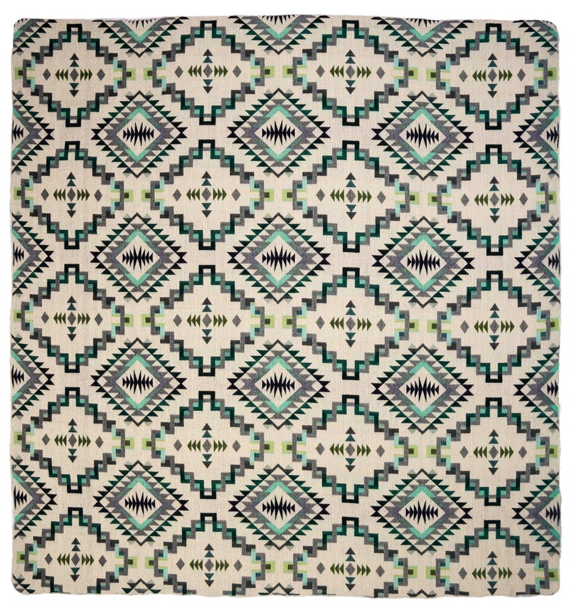 QISU Wool Blanket Throw | Large, Beautiful, Warm, Handmade in Ecuador by Local Artisans |94â€³ x 78â€³| Ultra-Soft, Hypoallergenic & Breathable | Non-Itchy or Scratchy Fabric (Shamrock Star) - Image 3